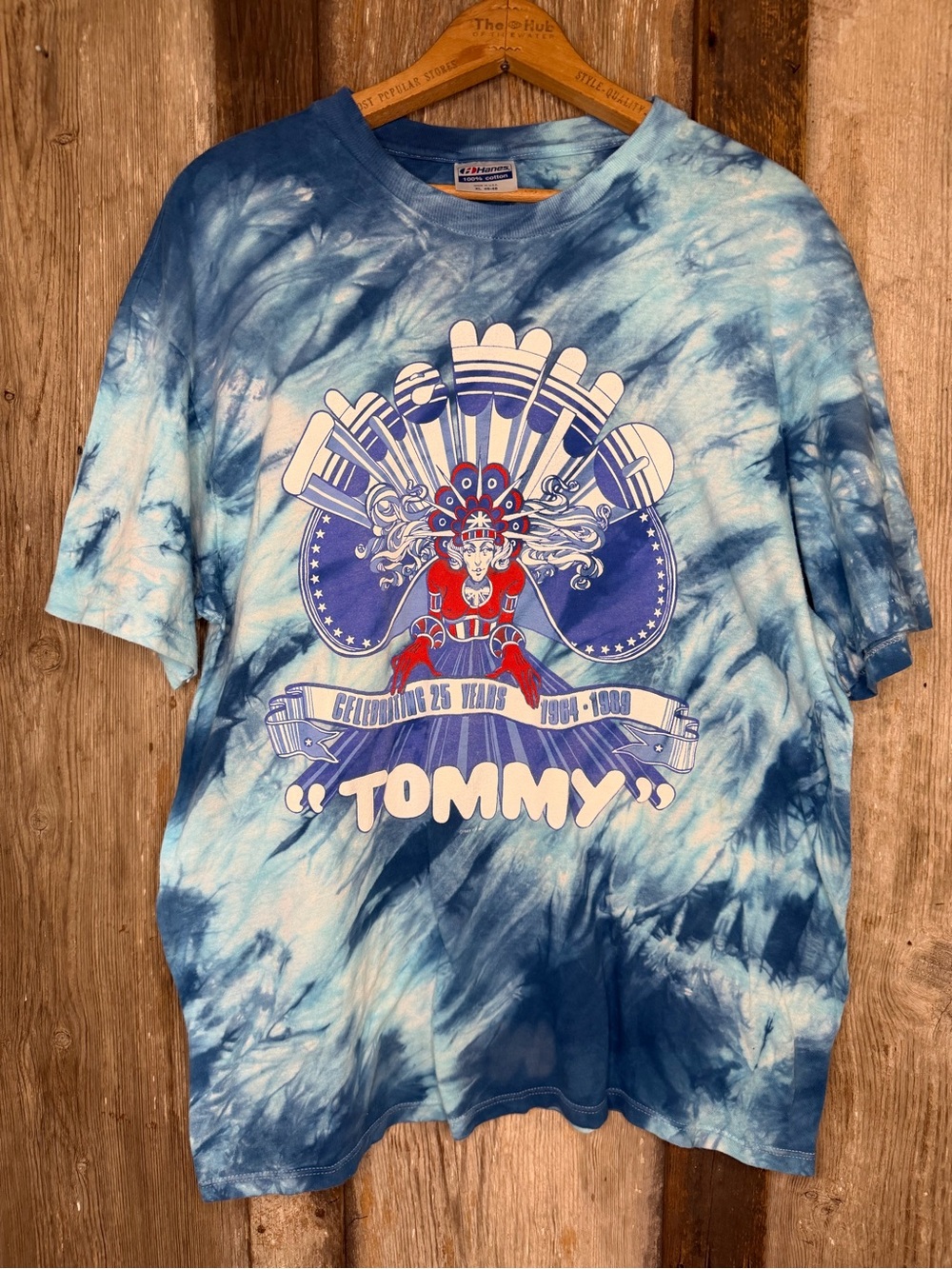 VTG 1989 The Who "Tommy" 25th Anniversary Blue Tie-Dye Single Stitch T-Shirt XL
